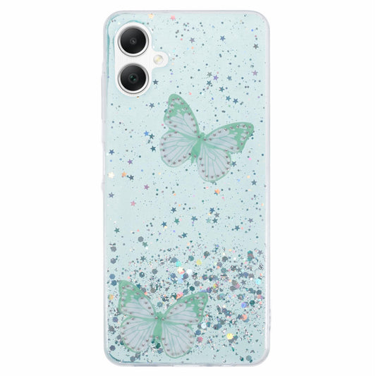 AW Series For Samsung Galaxy A06 Case Epoxy PVC Butterfly TPU Aesthetics Phone Cover - Green