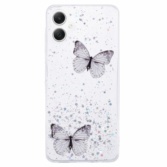 AW Series For Samsung Galaxy A06 Case Epoxy PVC Butterfly TPU Aesthetics Phone Cover - White
