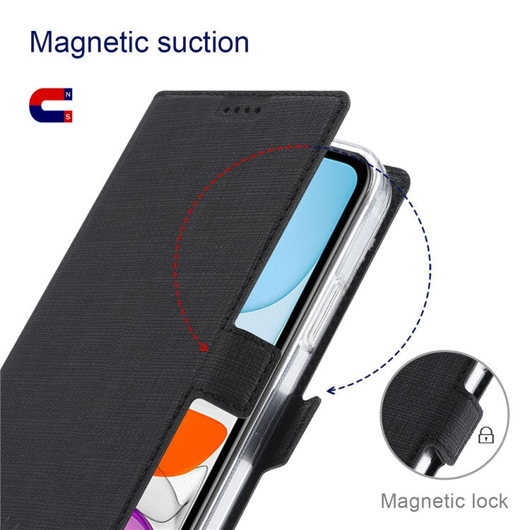 VILI DMK Series for iPhone 16 Pro Case Stand Wallet Leather Phone Cover - Black