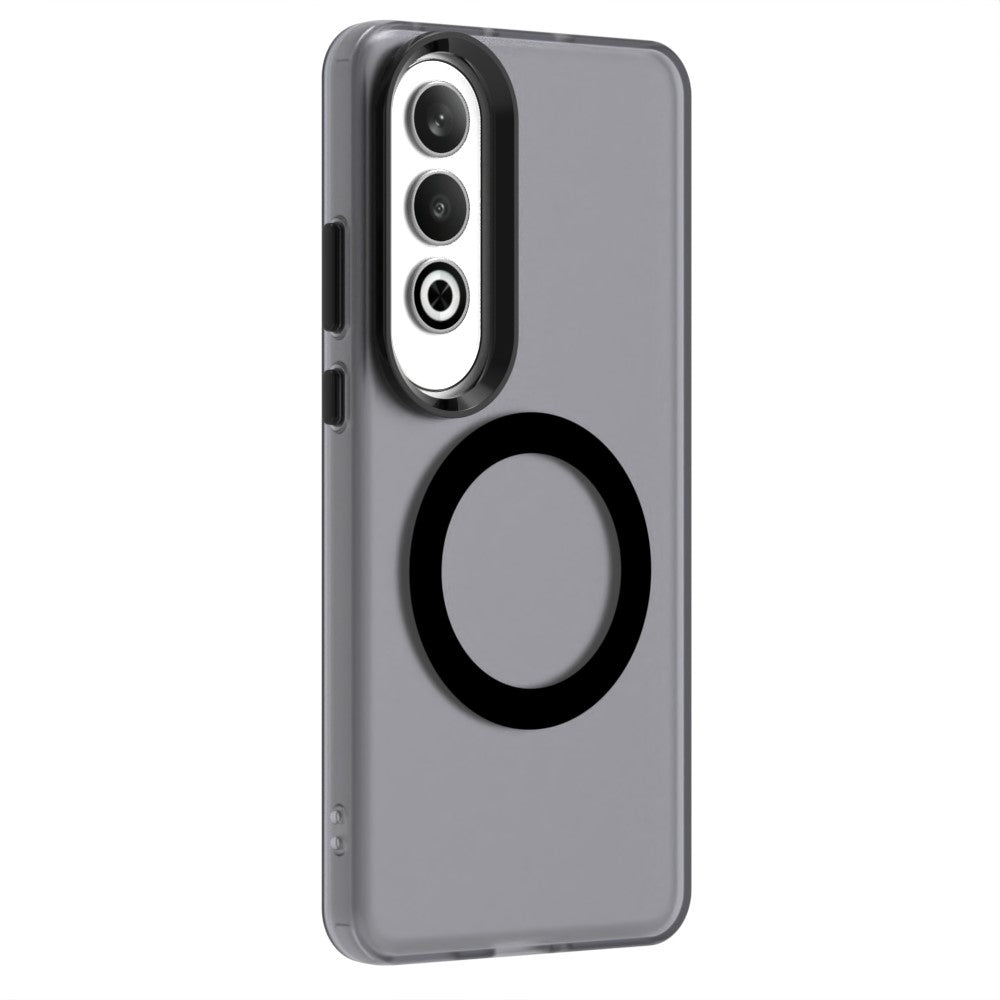 Candy Series For Oppo K12 / OnePlus Nord CE4 5G Case Compatible with MagSafe PC+TPU+PET Anti-Drop Phone Cover - Black