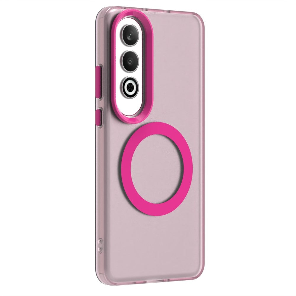 Candy Series For Oppo K12 / OnePlus Nord CE4 5G Case Compatible with MagSafe PC+TPU+PET Anti-Drop Phone Cover - Red