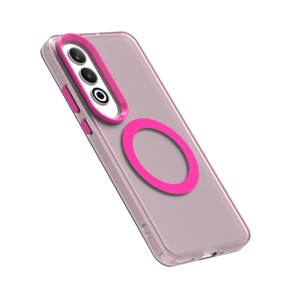 Candy Series For Oppo K12 / OnePlus Nord CE4 5G Case Compatible with MagSafe PC+TPU+PET Anti-Drop Phone Cover - Red