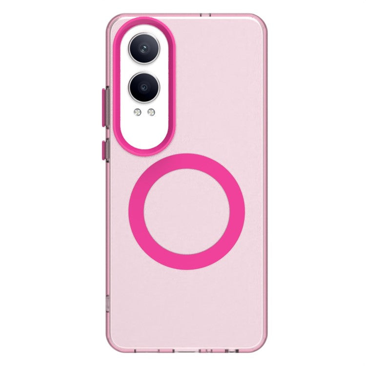 Candy Series For OnePlus Nord CE4 Lite 5G / Oppo K12x 5G (China) Case Compatible with MagSafe PC+TPU+PET Anti-Drop Phone Cover - Red