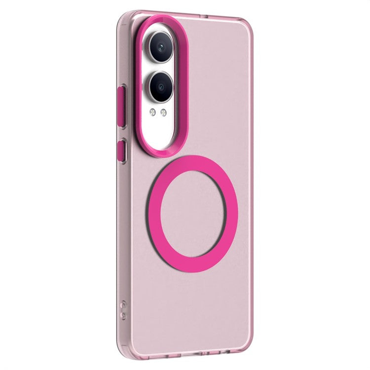 Candy Series For OnePlus Nord CE4 Lite 5G / Oppo K12x 5G (China) Case Compatible with MagSafe PC+TPU+PET Anti-Drop Phone Cover - Red