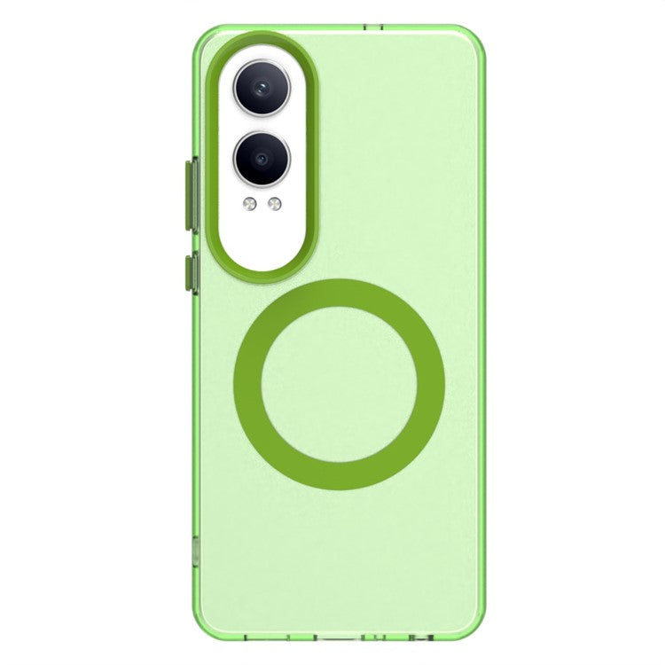 Candy Series For OnePlus Nord CE4 Lite 5G / Oppo K12x 5G (China) Case Compatible with MagSafe PC+TPU+PET Anti-Drop Phone Cover - Green