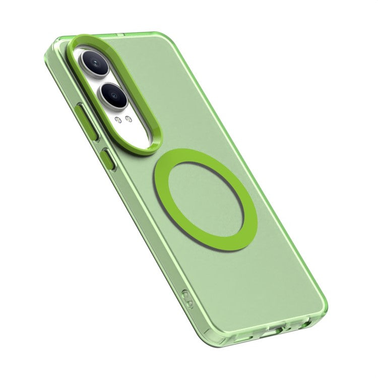 Candy Series For OnePlus Nord CE4 Lite 5G / Oppo K12x 5G (China) Case Compatible with MagSafe PC+TPU+PET Anti-Drop Phone Cover - Green
