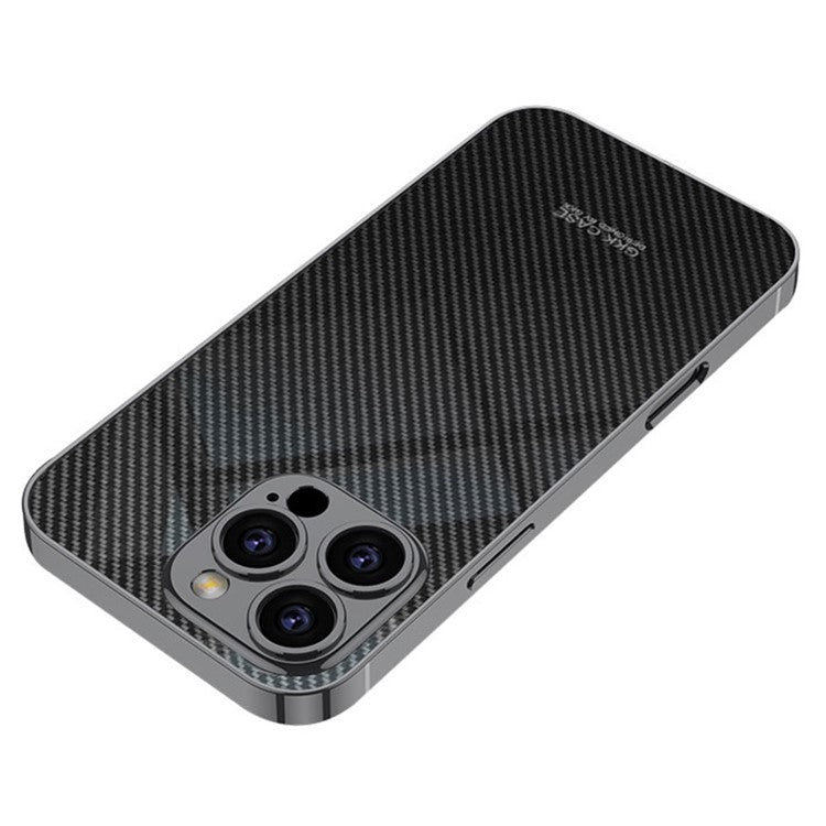 GKK For iPhone 16 Pro Case Carbon Fiber Pattern PC+TPU Protective Phone Cover - Gold