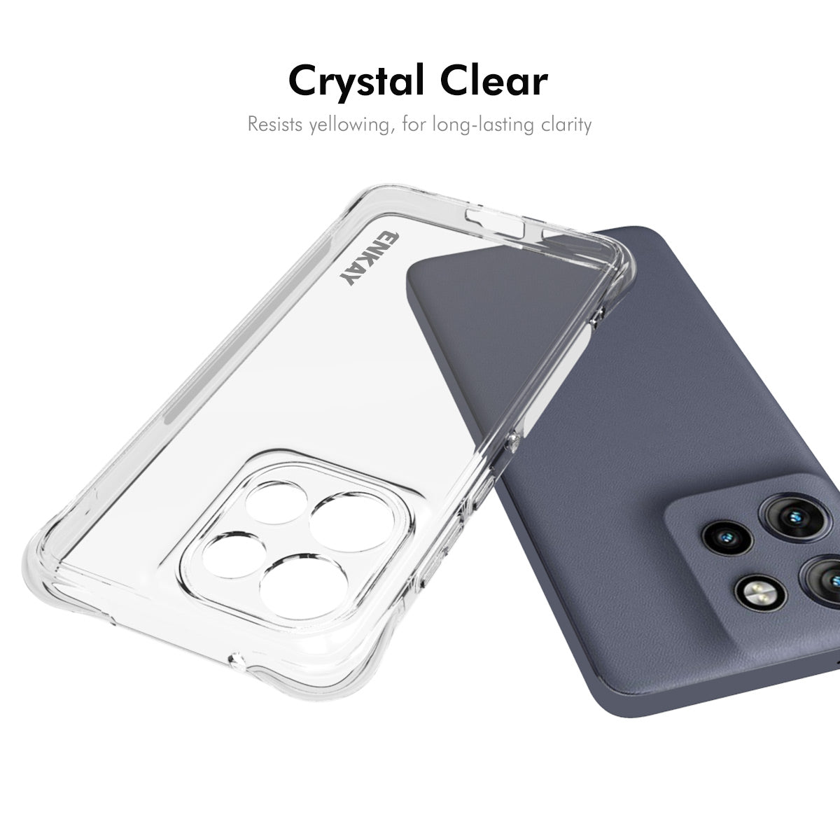 For Motorola Edge 50 Neo 5G / Moto S50 5G / Thinkphone 25 5G ENKAY HAT PRINCE Case Transparent TPU Drop-Proof Phone Cover - Transparent