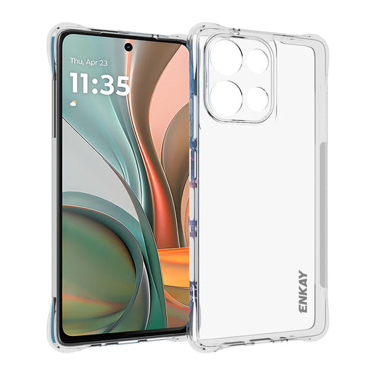 For Motorola Moto G75 5G ENKAY HAT PRINCE Case Transparent TPU Drop-Proof Phone Cover - Transparent