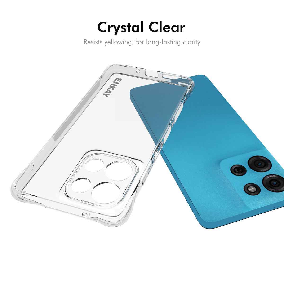 For Motorola Moto G75 5G ENKAY HAT PRINCE Case Transparent TPU Drop-Proof Phone Cover - Transparent