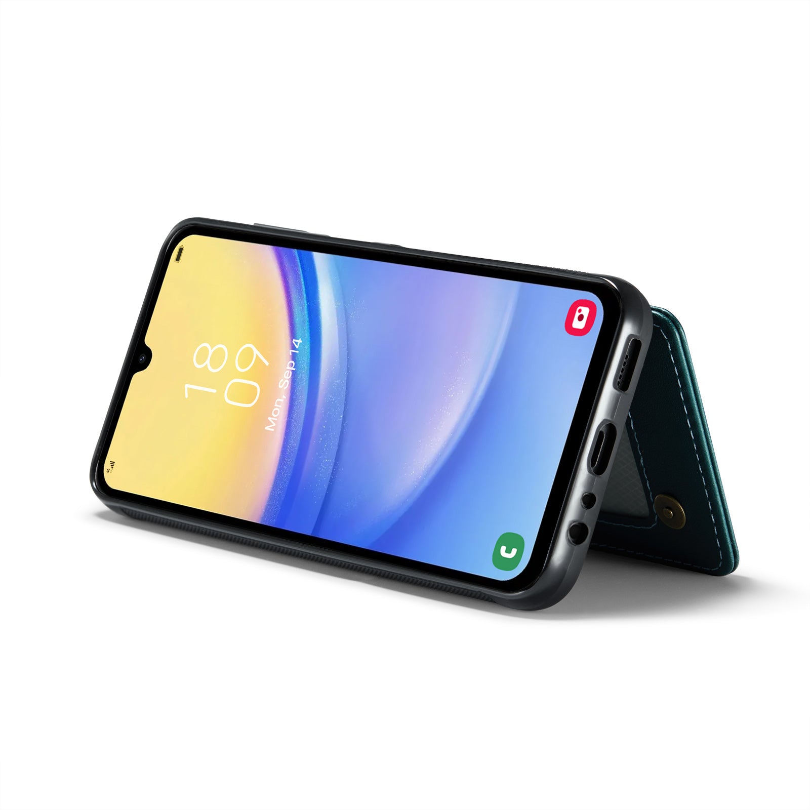 For Samsung Galaxy A16 5G / A16 4G Case CASEME C22 Series  Leather+TPU Cover RFID Blocking 5 Card Slots - Green