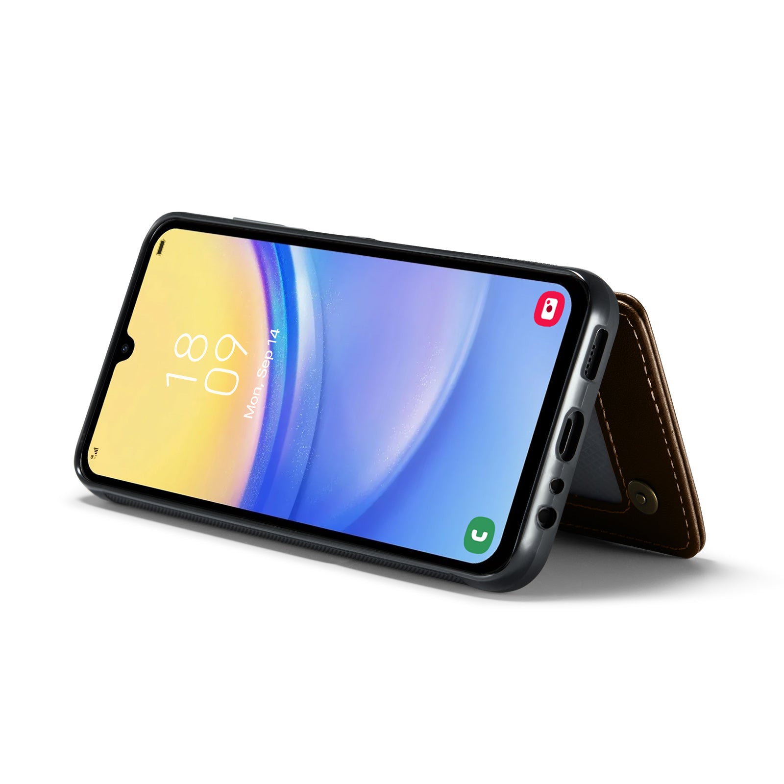 For Samsung Galaxy A16 5G / A16 4G Case CASEME C22 Series  Leather+TPU Cover RFID Blocking 5 Card Slots - Brown