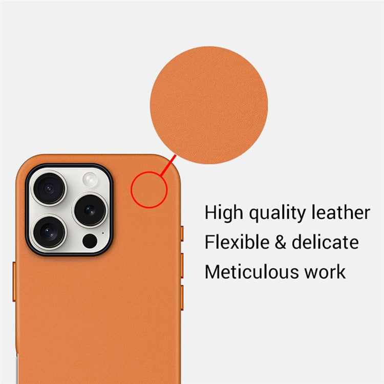 KZDOO Noble Collection Series For iPhone 16 Case PU+PC Shockproof Phone Cover - Red