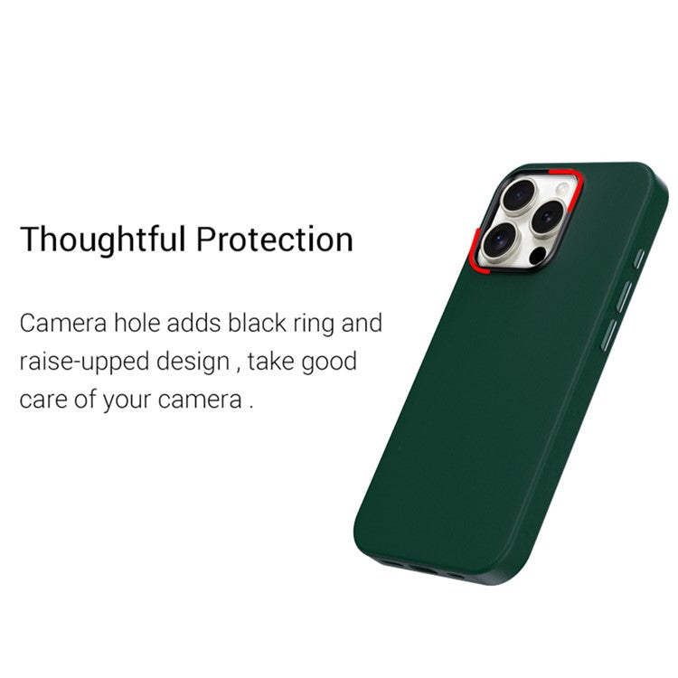 KZDOO Noble Collection Series For iPhone 16 Case PU+PC Shockproof Phone Cover - Red