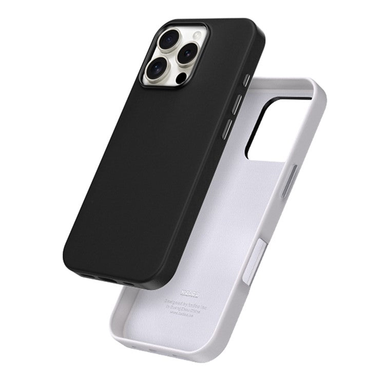 KZDOO Noble Collection Series For iPhone 16 Case PU+PC Shockproof Phone Cover - Red