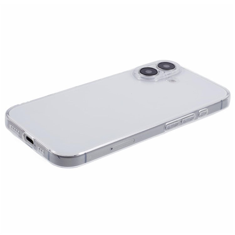 For iPhone 16 Plus Shockproof Case 1.5mm Thickness Clear TPU Phone Cover