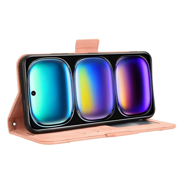 For Infinix Hot 50i 4G X6531 / Smart 9 4G X6532 Leather Case Phone Wallet Cover with Multiple Card Slots - Pink