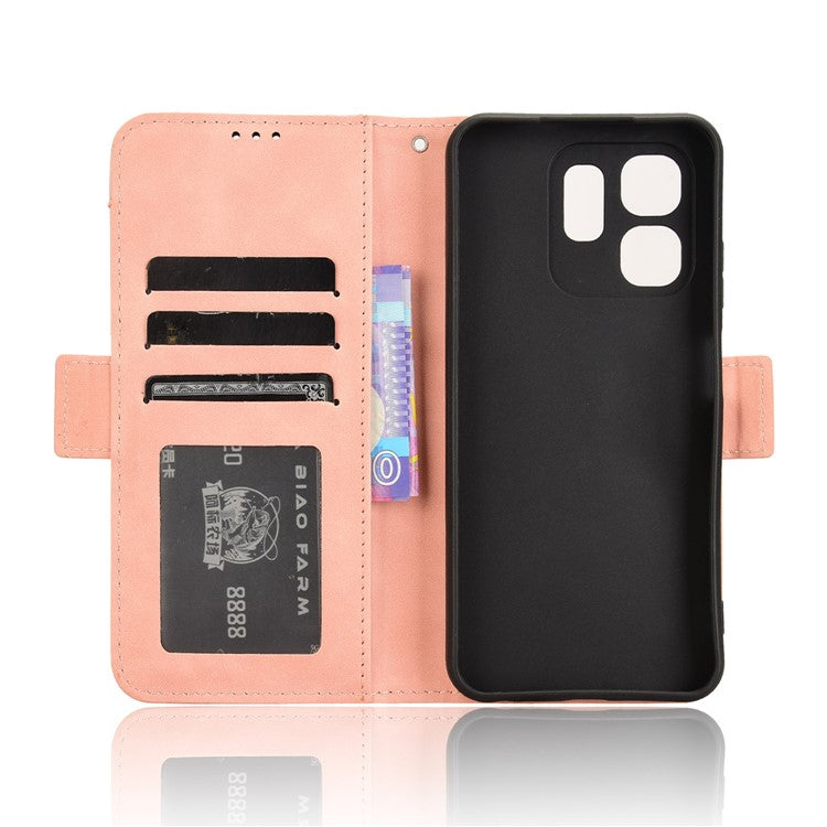 For Infinix Hot 50i 4G X6531 / Smart 9 4G X6532 Leather Case Phone Wallet Cover with Multiple Card Slots - Pink