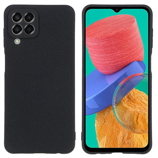 For Samsung Galaxy M33 5G (Global Version) Soft TPU Phone Cover Double-Sided Matte Anti-scratch Back Case - Black