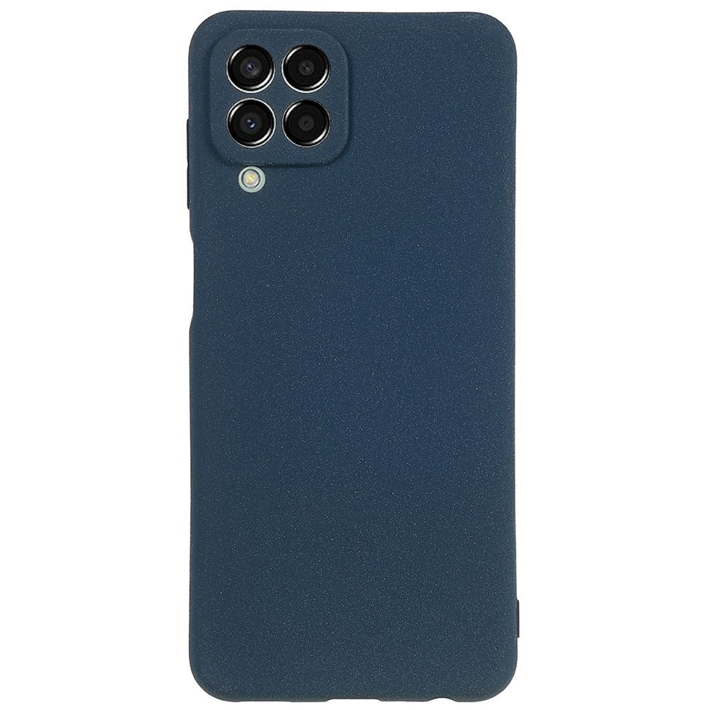 For Samsung Galaxy M33 5G (Global Version) Soft TPU Phone Cover Double-Sided Matte Anti-scratch Back Case - Navy Blue