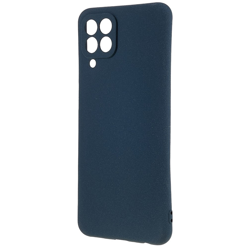 For Samsung Galaxy M33 5G (Global Version) Soft TPU Phone Cover Double-Sided Matte Anti-scratch Back Case - Navy Blue