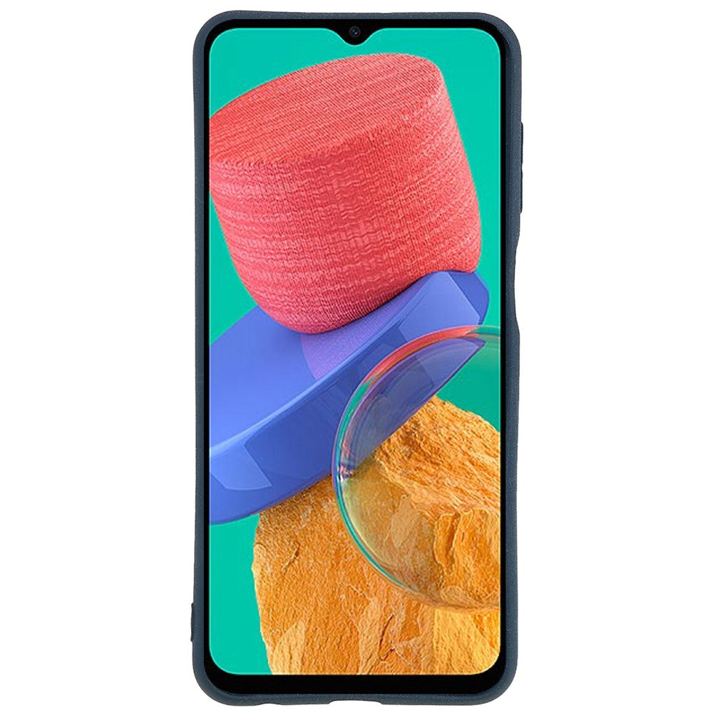 For Samsung Galaxy M33 5G (Global Version) Soft TPU Phone Cover Double-Sided Matte Anti-scratch Back Case - Navy Blue