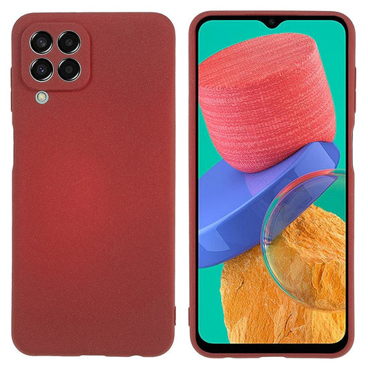 For Samsung Galaxy M33 5G (Global Version) Soft TPU Phone Cover Double-Sided Matte Anti-scratch Back Case - Wine Red
