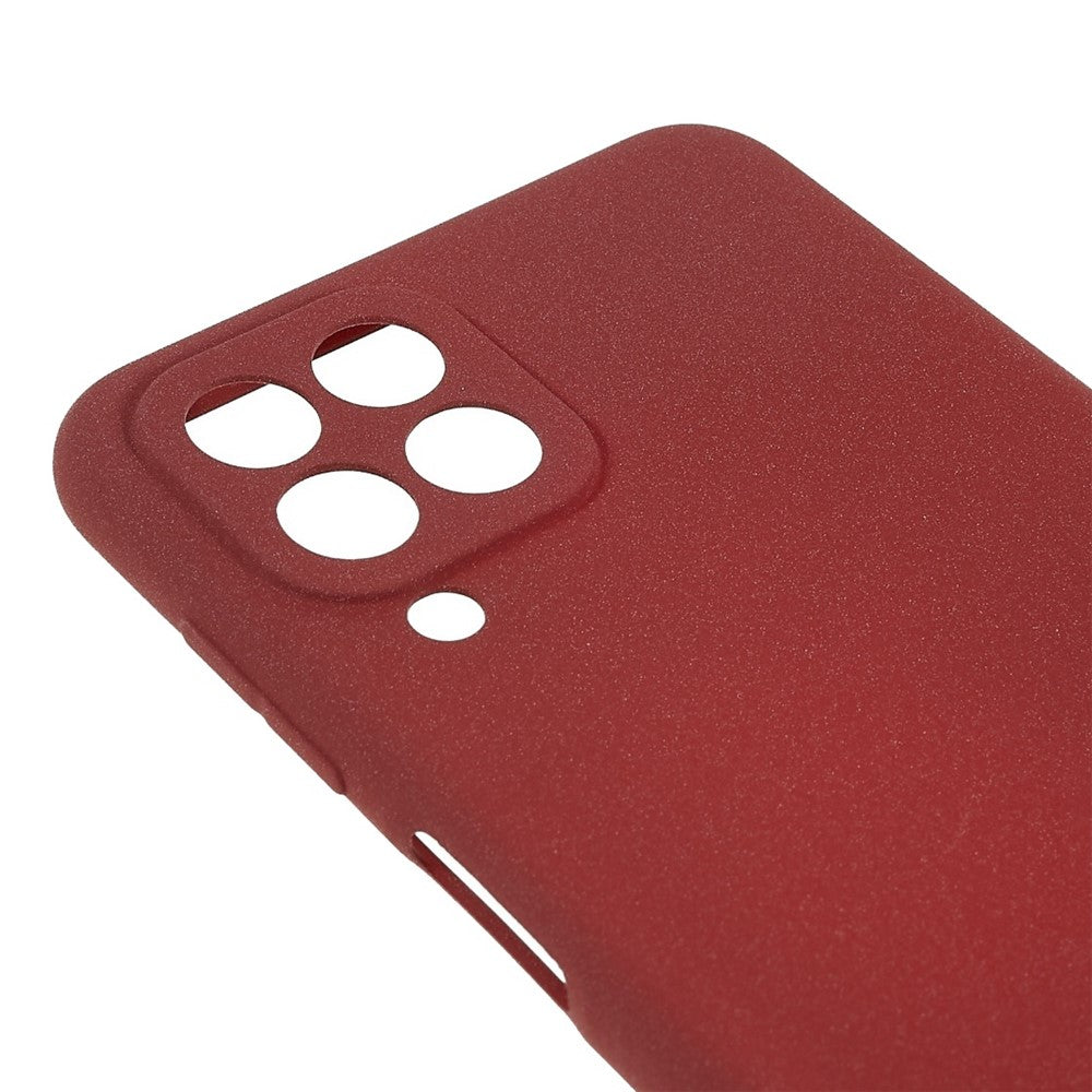 For Samsung Galaxy M33 5G (Global Version) Soft TPU Phone Cover Double-Sided Matte Anti-scratch Back Case - Wine Red