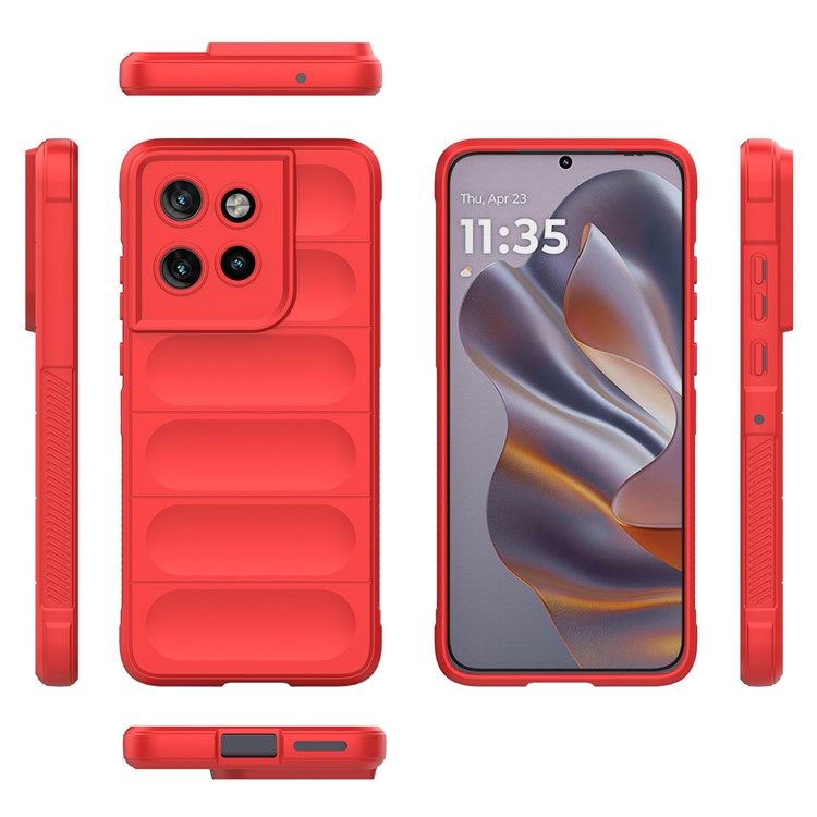 For Motorola Edge 50 Neo 5G / Moto S50 5G / Thinkphone 25 5G Case Anti-Drop Soft TPU Rugged Phone Back Cover - Red