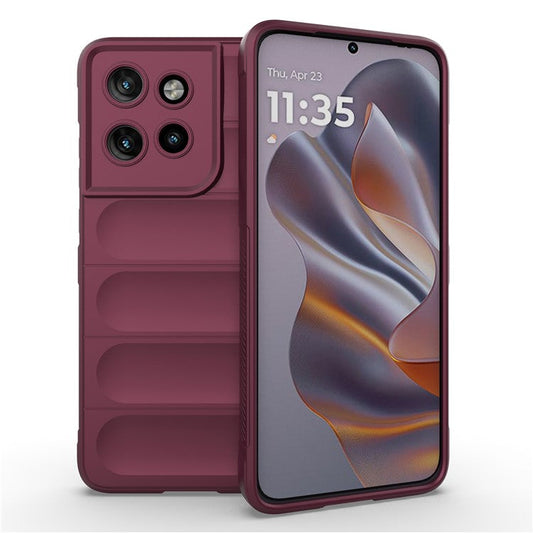 For Motorola Edge 50 Neo 5G / Moto S50 5G / Thinkphone 25 5G Case Anti-Drop Soft TPU Rugged Phone Back Cover - Wine Red