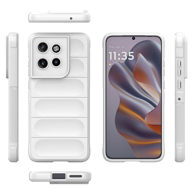 For Motorola Edge 50 Neo 5G / Moto S50 5G / Thinkphone 25 5G Case Anti-Drop Soft TPU Rugged Phone Back Cover - White