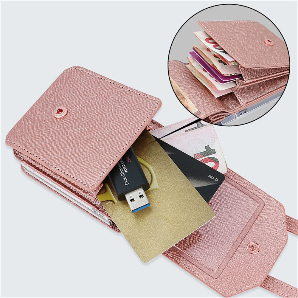 For Samsung Galaxy Z Flip7 FE 5G / Z Flip6 5G Case Card Bag Kickstand PU Leather PC Phone Cover with Strap - Purple