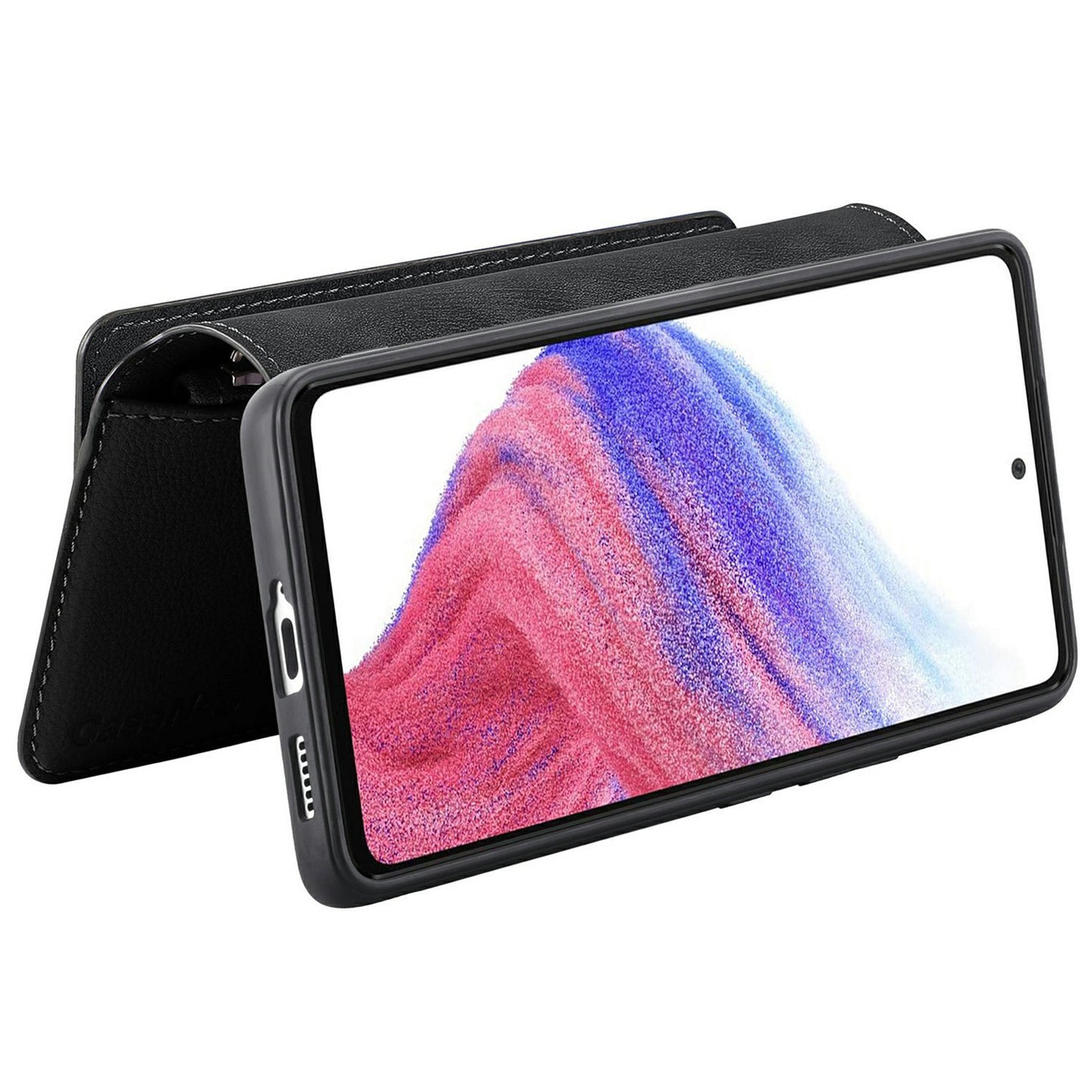 CASENEO MW-02 For Samsung Galaxy A16 5G / A16 4G Case Detachable Magnetic Leather Flip Phone Cover - Black