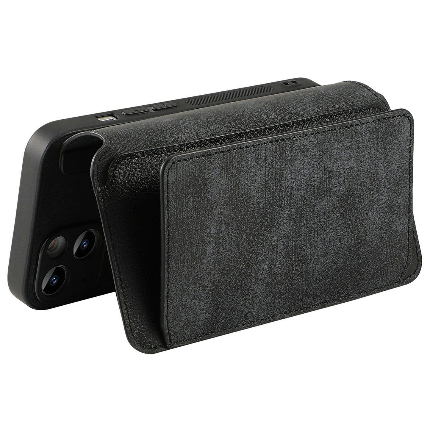 CASENEO MW-02 For Samsung Galaxy A06 Case Detachable Magnetic Leather Flip Phone Cover - Black