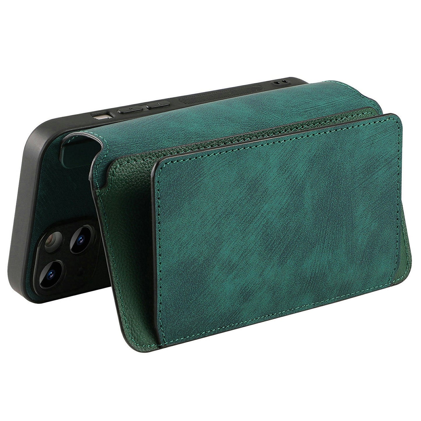 CASENEO MW-02 For Samsung Galaxy A06 Case Detachable Magnetic Leather Flip Phone Cover - Green