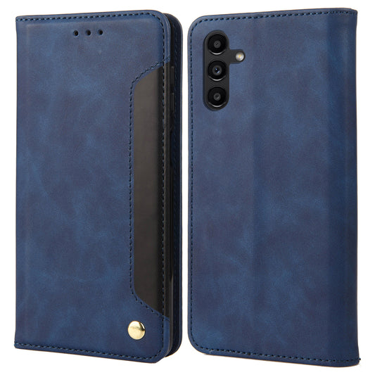 For Samsung Galaxy A16 5G / A16 4G Case PU Leather Shockproof Protection Wallet Phone Cover - Blue