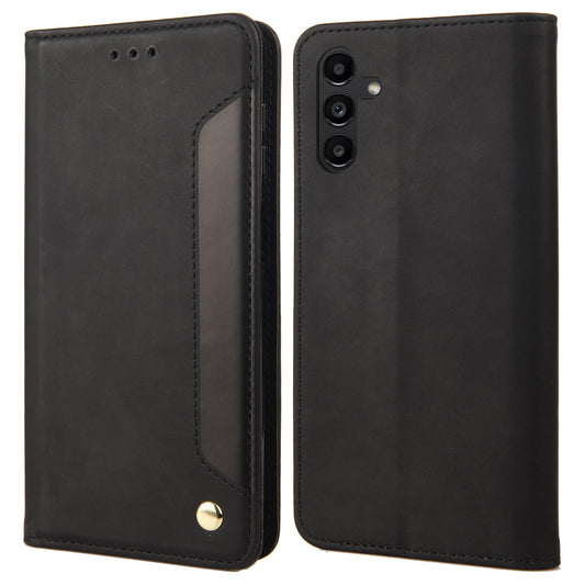 For Samsung Galaxy A16 5G / A16 4G Case PU Leather Shockproof Protection Wallet Phone Cover - Black