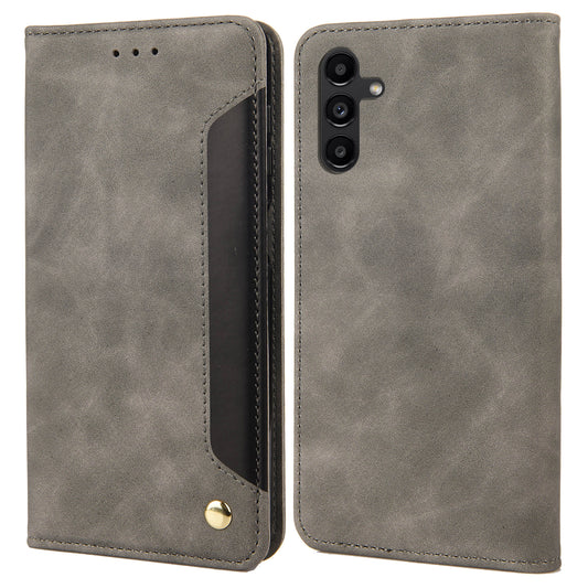 For Samsung Galaxy A16 5G / A16 4G Case PU Leather Shockproof Protection Wallet Phone Cover - Grey
