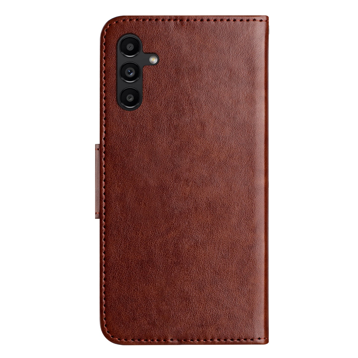 For Samsung Galaxy A16 5G / A16 4G Case Imprinted Mini Butterfly Leather Wallet Phone Cover - Brown