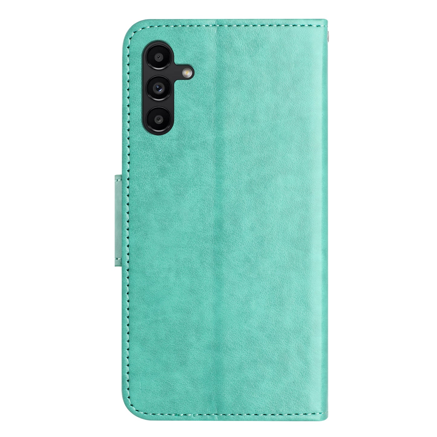 For Samsung Galaxy A16 5G / A16 4G Case Imprinted Mini Butterfly Leather Wallet Phone Cover - Green