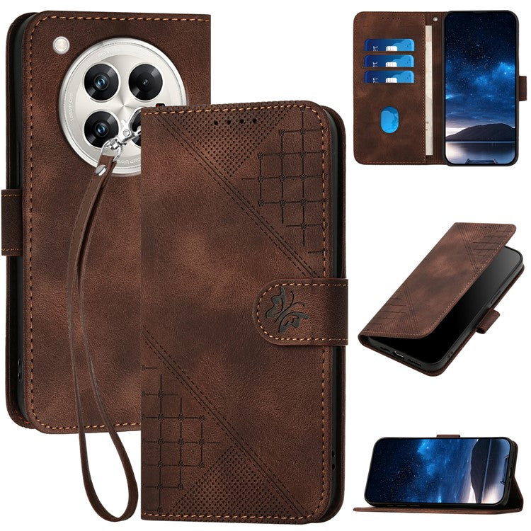 YX0080 For Infinix Zero 40 4G / 5G Case Butterfly Imprint Leather Wallet Phone Cover - Brown
