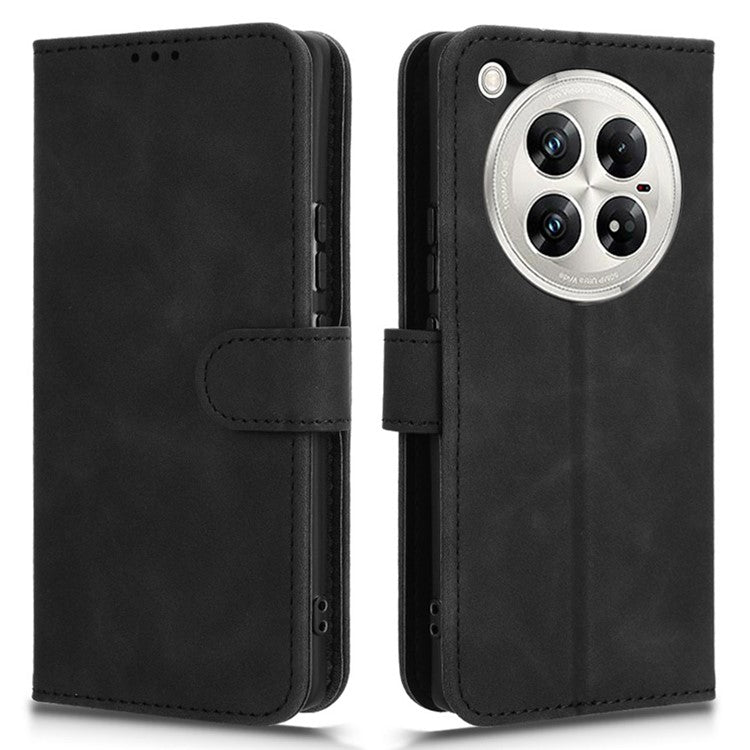 For Infinix Zero 40 5G Leather Case Skin-Feel Anti-Drop Wallet Flip Phone Cover - Black
