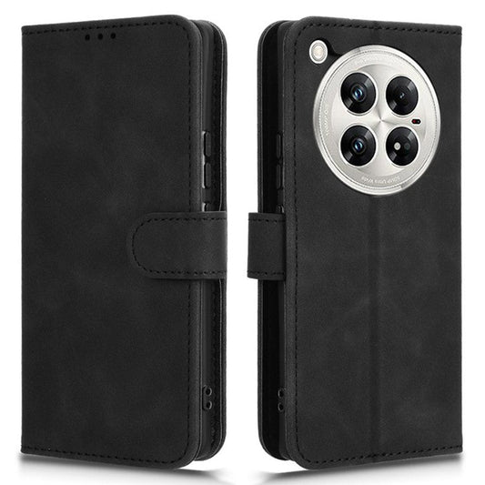 For Infinix Zero 40 5G Leather Case Skin-Feel Anti-Drop Wallet Flip Phone Cover - Black