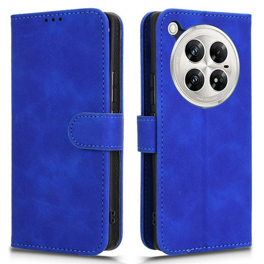 For Infinix Zero 40 5G Leather Case Skin-Feel Anti-Drop Wallet Flip Phone Cover - Blue