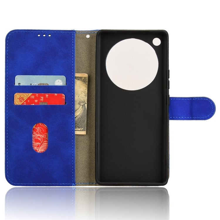 For Infinix Zero 40 5G Leather Case Skin-Feel Anti-Drop Wallet Flip Phone Cover - Blue