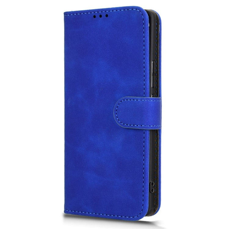 For Infinix Zero 40 5G Leather Case Skin-Feel Anti-Drop Wallet Flip Phone Cover - Blue