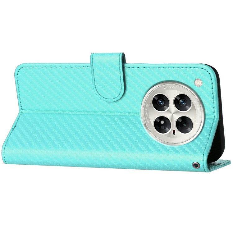 YX0070 For Infinix Zero 40 4G / 5G Wallet Case Carbon Fiber Texture Leather Cell Accessories Phone Cover - Baby Blue