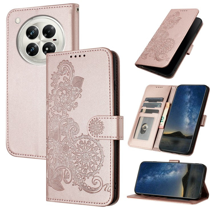 YX0050 For Infinix Zero 40 4G / 5G Case Mandala Flower Leather Wallet Phone Cover - Rose Gold