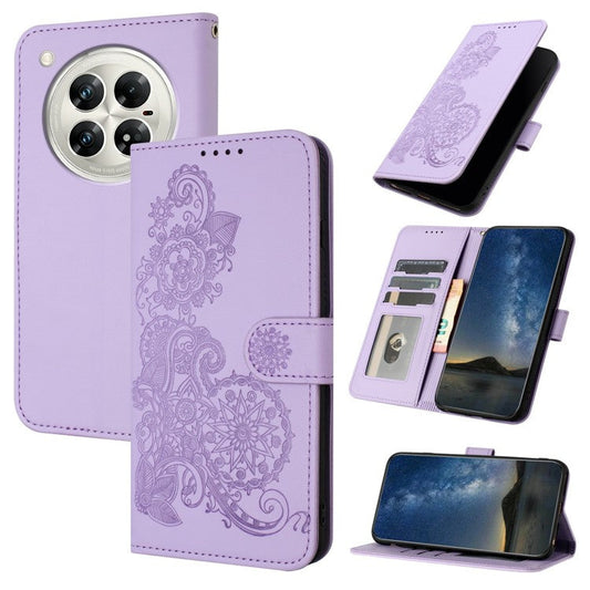 YX0050 For Infinix Zero 40 4G / 5G Case Mandala Flower Leather Wallet Phone Cover - Purple