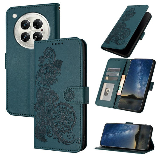 YX0050 For Infinix Zero 40 4G / 5G Case Mandala Flower Leather Wallet Phone Cover - Blackish Green
